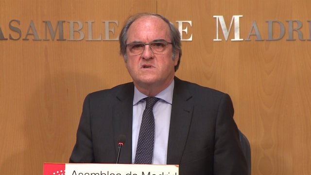 Ángel Gabilondo, portavoz del PSOE en la Asamblea de Madrid, en rueda de prensa