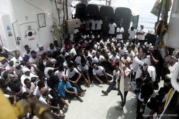 Persones migrants a l'Aquarius
