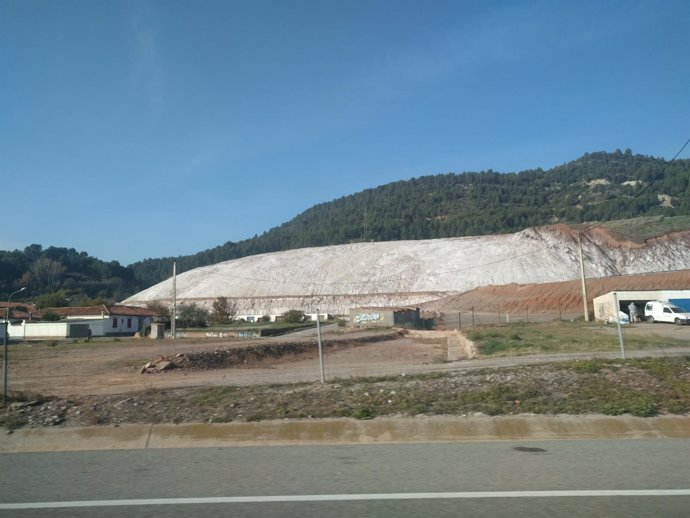 Depósito del Cogulló de residuos de las minas de Iberpotash en Sallent