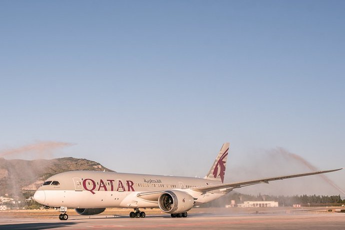 Vuelo avión ruta directa Qatar Airways málaga doha