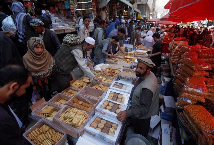 Mercado en Kabul