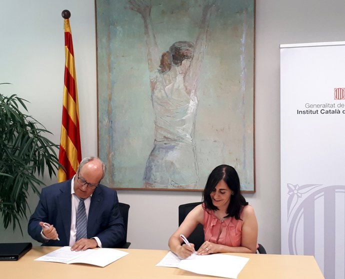 Enrique Vendrell (Administradors de Finques) i Núria Belada (ICD)