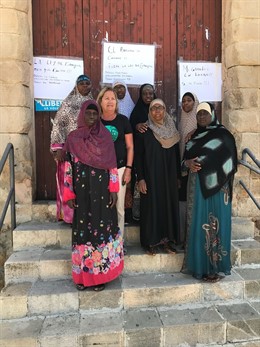 Tancament pels drets dels migrants a Blanes (Girona)