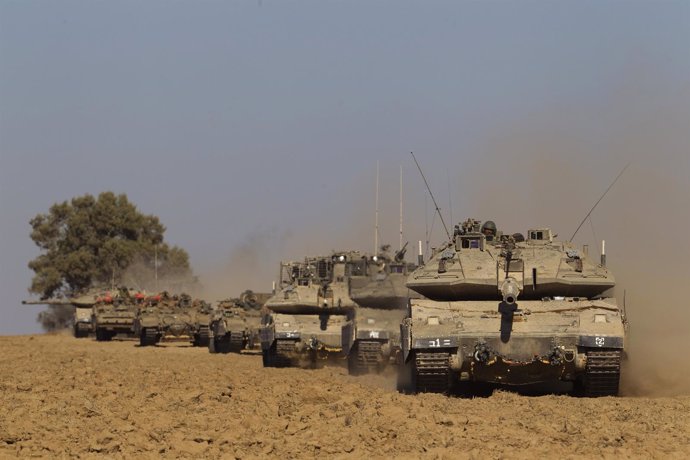 Tanques israelíes en Gaza 