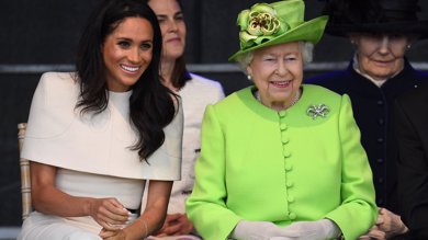 La Reina Isabel y Meghan Markle, la buena sintonía de su primer acto solas