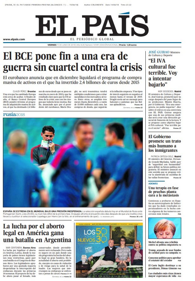 Portada El País