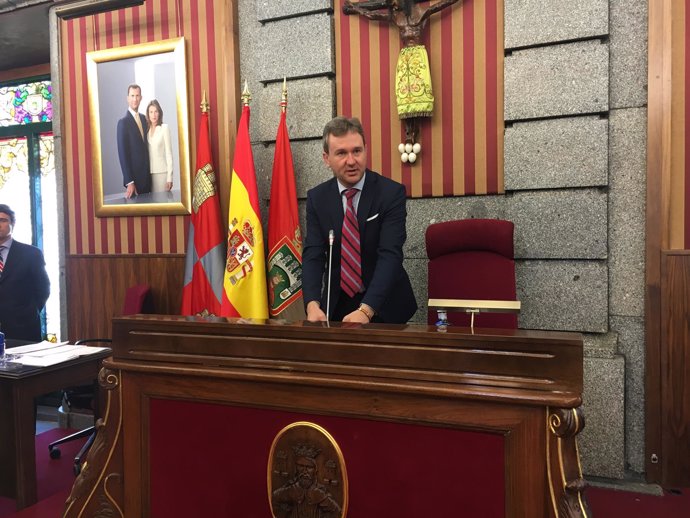 Javier Lacalle, en el Ayuntamiento de Burgos. 