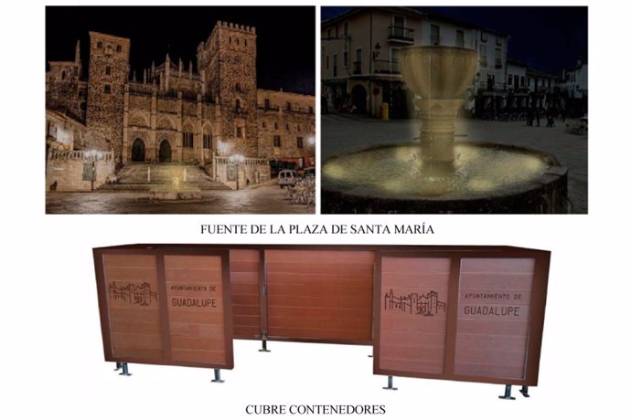 Obras en las fuentes de Guadalupe (Cáceres)