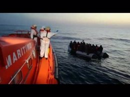 Operación de rescate de inmigrantes en Mar de Alborán