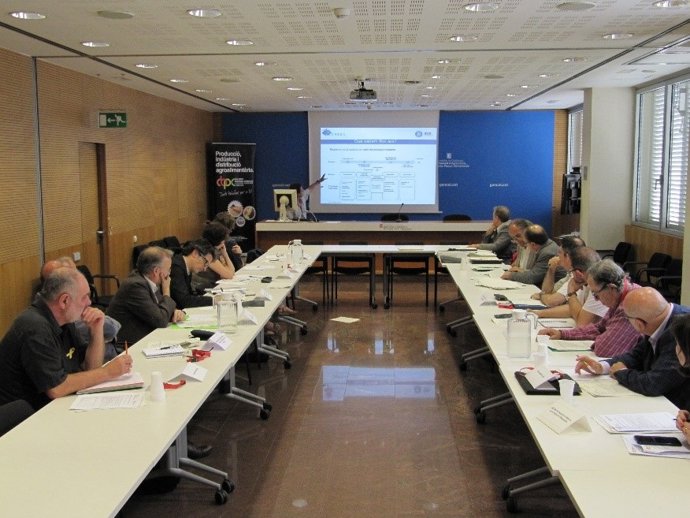 Imatge de la reunió sobre el nou pla de treball per 2018 de la Generalitat