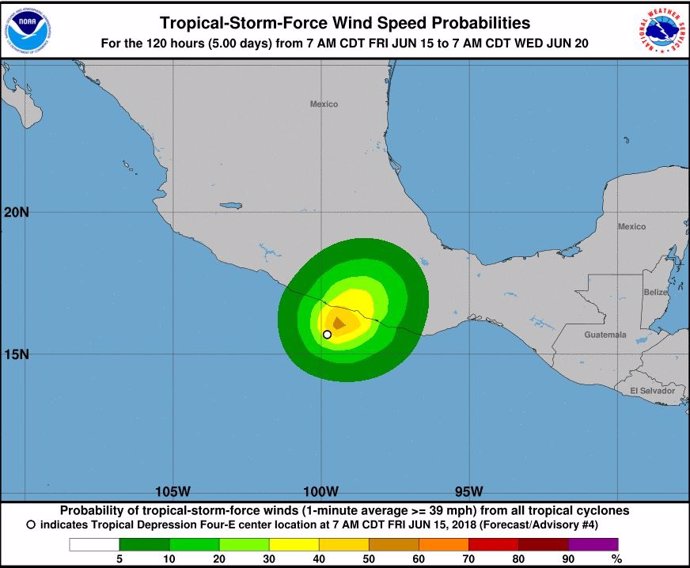 La tormenta tropical 'Carlota' 