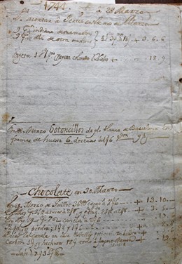 Manuscrito Chocolate 