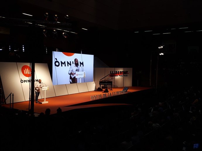 El vicepresident d'Òmnium Cultural, Marcel Mauri, a l'assemblea general