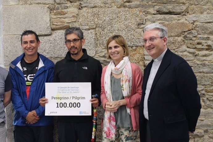 Acto de recibimiento del peregrino 100.000 del 2018