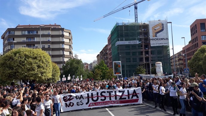 Manifestación en Pamplona contra la sentencia del 'caso Alsasua'