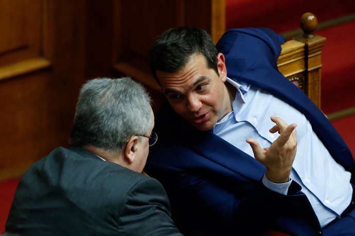 El primer ministro griego, Alexis Tsipras, en el Parlamento