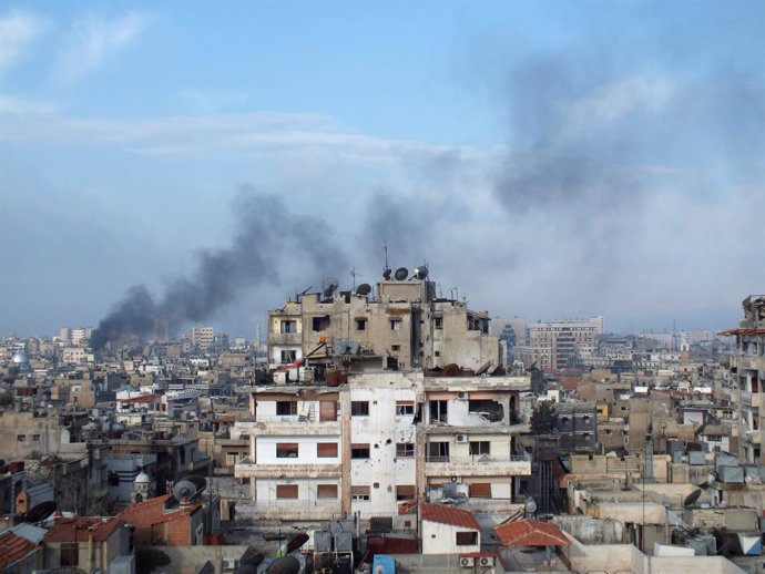 Fotografía de la ciudad de Homs, Siria, el 11 de marzo de 2013