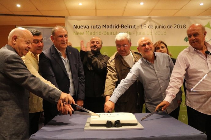 Inauguración del primer vuelo Madrid-Beirut