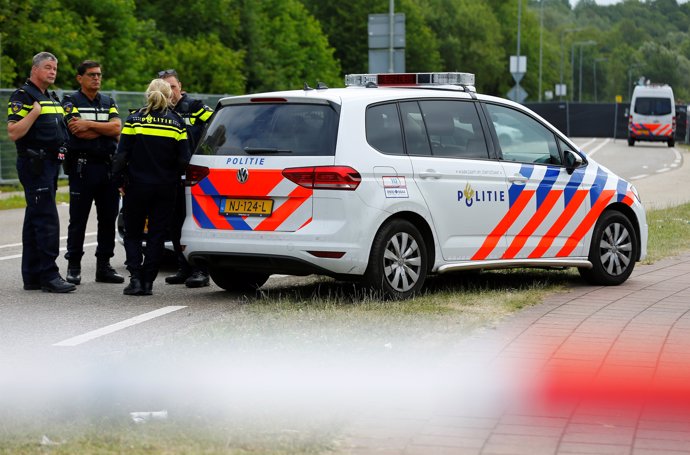 Police is seenImagen de la Policía de Holanda tras el atropello de una furgoneta