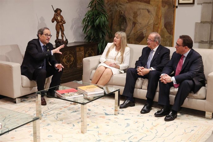 El pte.Quim Torra es reuneix amb J.González, R.Adell i H.de Felipe 