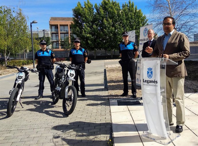 Motos eléctricas de la Policía Local de Leganés