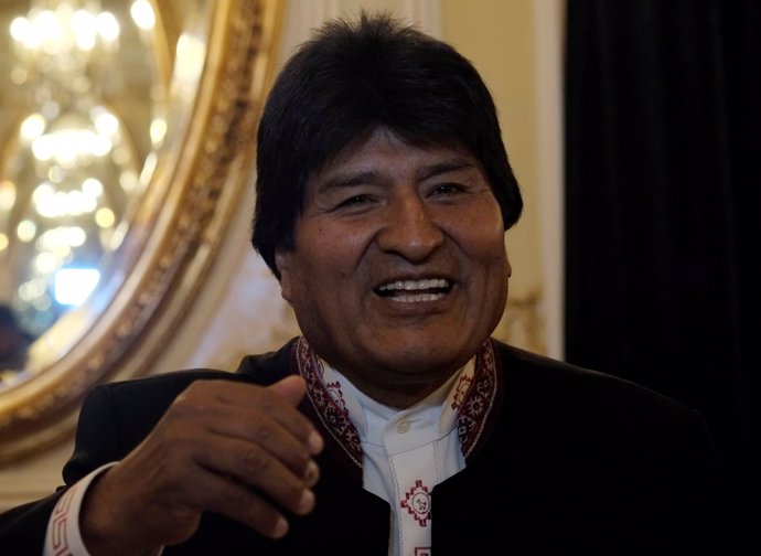El presidente de Bolivia, Evo Morales, en Madrid