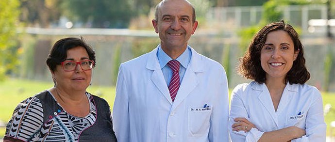 Los doctores Pilar Buil, Miguel Ángel Martínez y Estefanía Toledo.