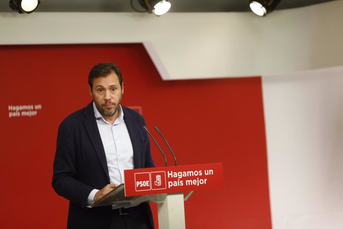 Rueda de prensa del portavoz del PSOE, Óscar Puente