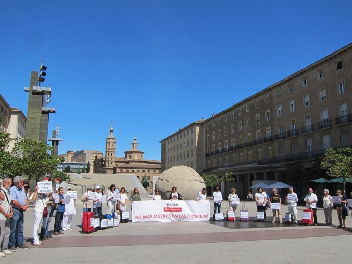 Concentración en Zaragoza por el Día Mundial de las Personas Refugiadas