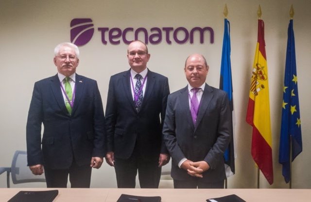 El CEO de DATEL, el embajador de Estonia en España y el director de Tecnatom  