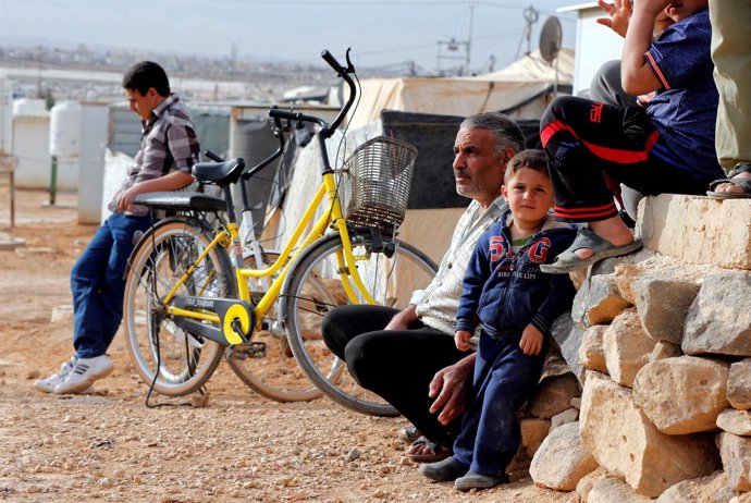 Refugiados sirios en el campo Zaatari (Jordania)