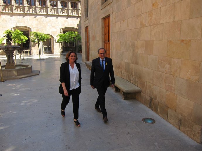 Reunió entre  Ada Colau i Quim Torra