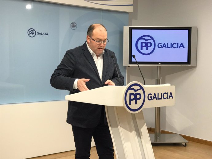 Miguel Tellado, en rueda de prensa, PPdeG