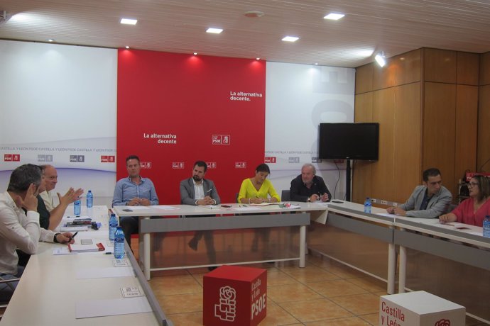 Reunión de las ejecutivas de PSOE, UGT y CCOO Valladolid 19/6/2018