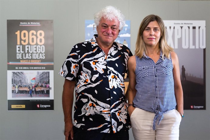 Judith Prat y Marcelo Brodsky, este martes en el Centro de Historias