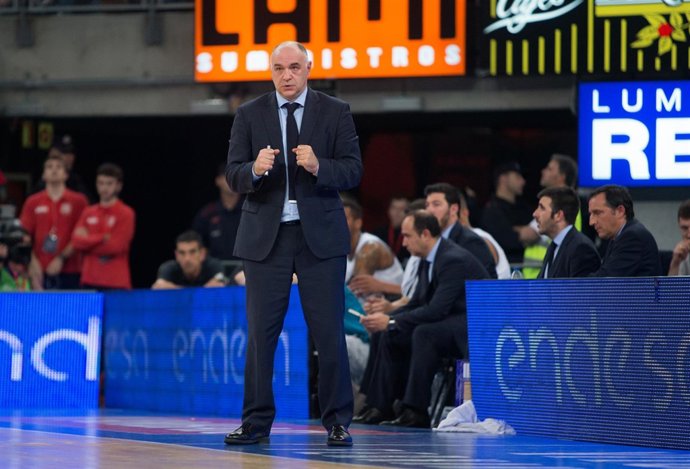 El técnico del Real Madrid, Pablo Laso