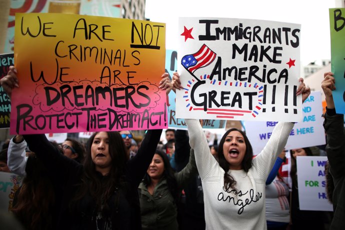 Protesta de inmigrantes en Estados Unidos