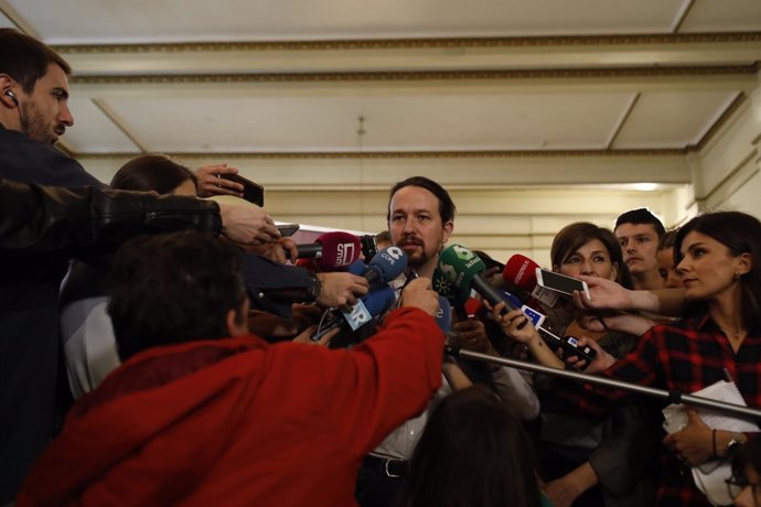 Pablo Iglesias hace declaraciones antes del encuentro Rumbo 2020