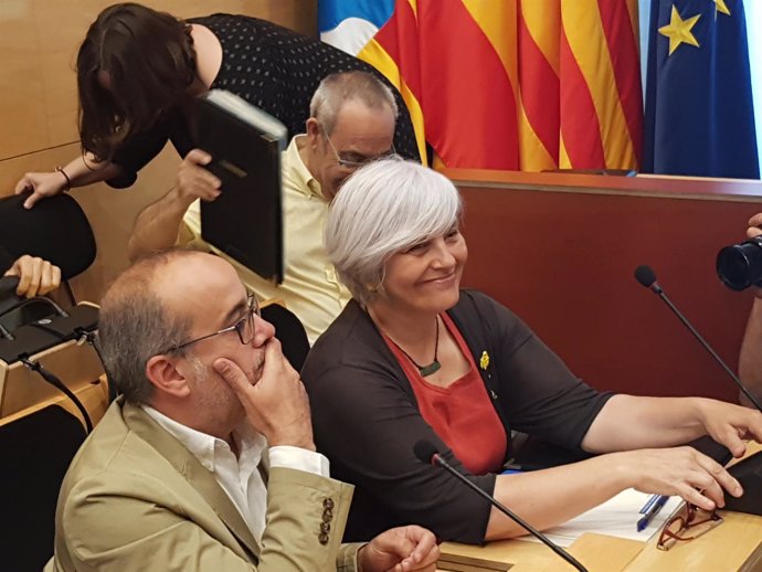 Dolors Sabater en el pleno de Badalona