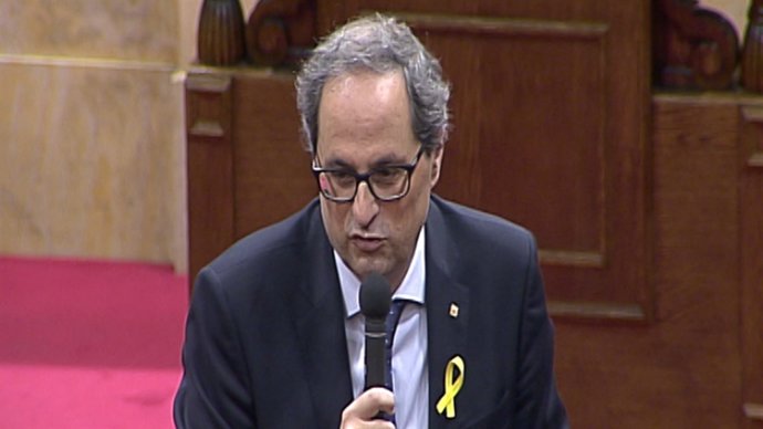 Quim Torra en el Parlament de Catalunya