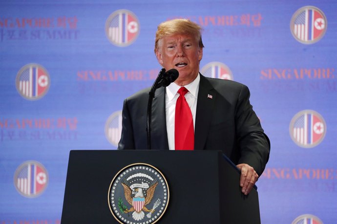 Trump en Singapur en rueda de prensa