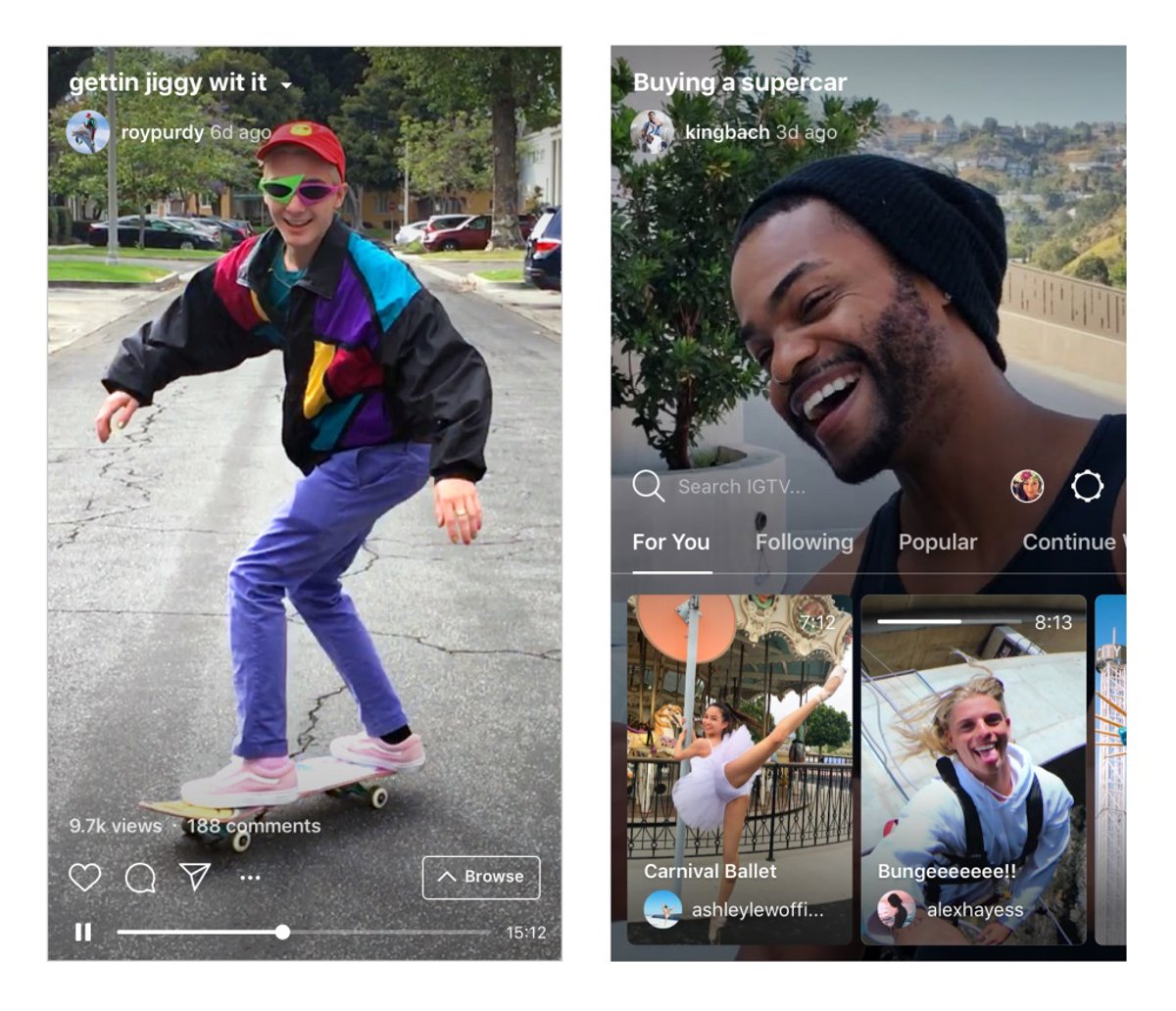 Instagram lanza IGTV, una nueva aplicación de reproducción de vídeo en