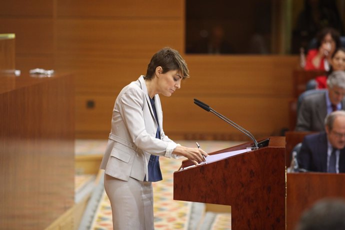 Lorena Ruiz-Huerta interviene en el pleno de investidura de Ángel Garrido