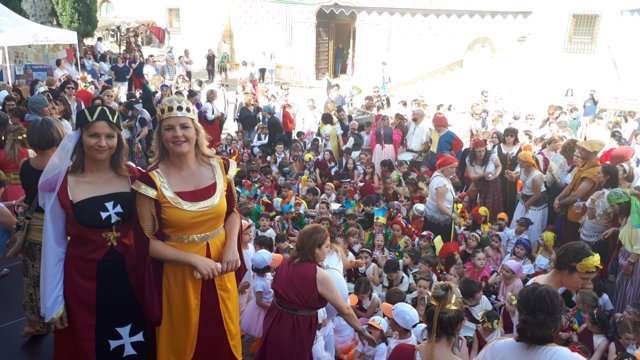 Cobo y Marín en la inauguración de las Fiestas del Renacimiento de Baeza.