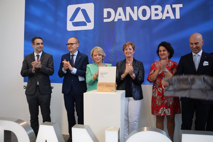 La consejera Arantxa Tapia en la inauguración de Danobat Italia