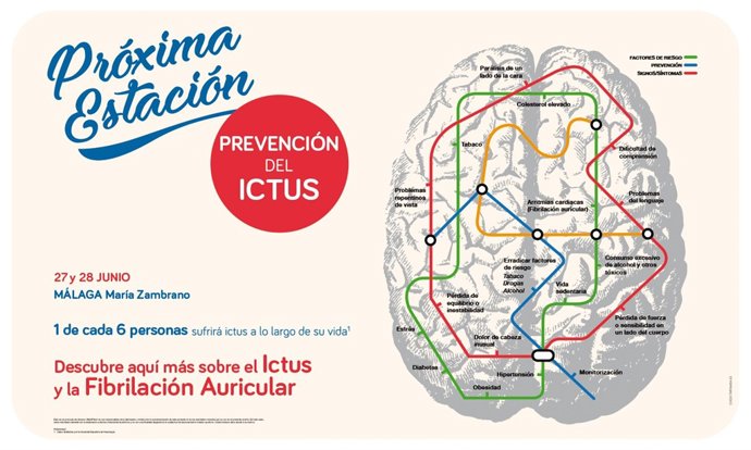 Cártel de la campaña de prevención de la Asociación Freno al Ictus