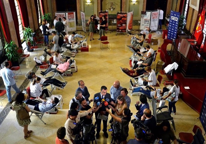 Donación de sangre en el Ayuntamiento de Murcia