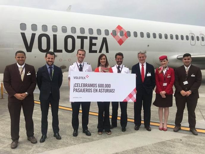 Pasajero 600.000 de Volotea en Asturias