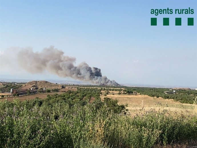 Incendi a Sant Martí de Riucorb