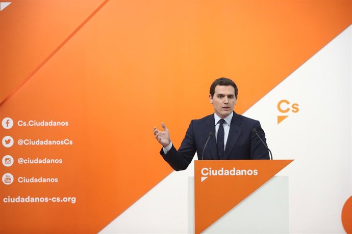 Rueda de prensa del líder de Ciudadanos, Albert Rivera